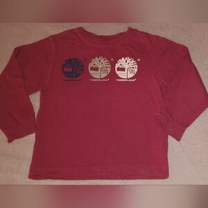 Vintage Timberland Kids Red Long Sleeve Shirt